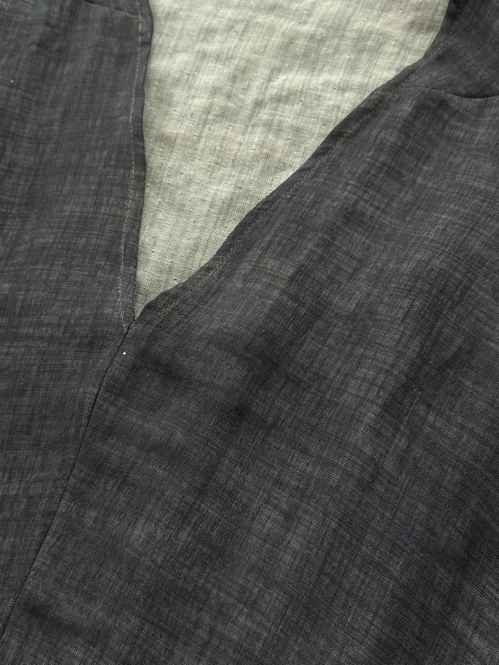 Zero + Maria Cornejo Dark Charcoal V-Neck Blouse Top - Picture 8 of 8